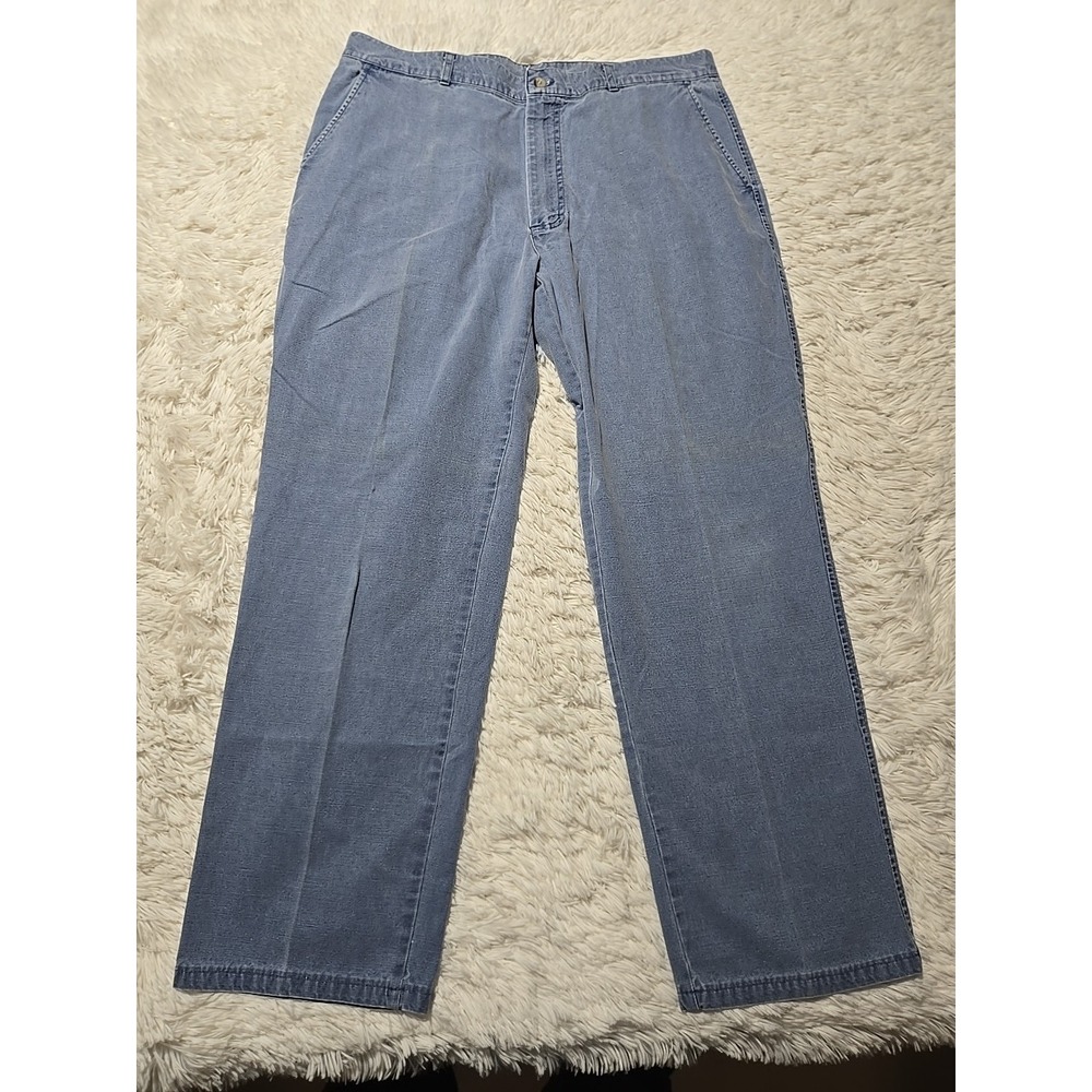 VTG Lands End‎ Men's 38x30 Flat Straight Leg Cotton Chino Pants Faded